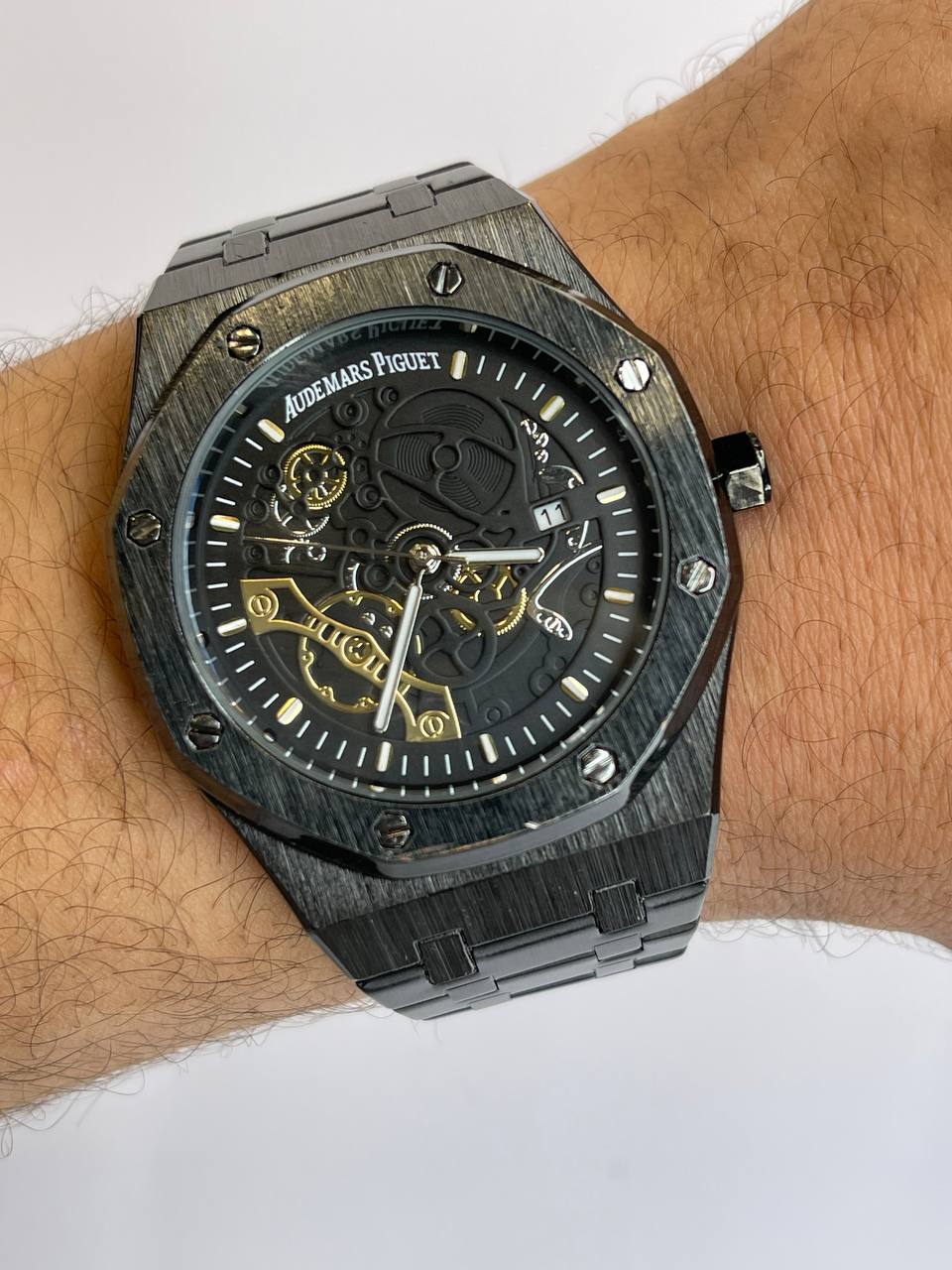 Audemars Piguet–Black Steel Exposed Gears Dial
